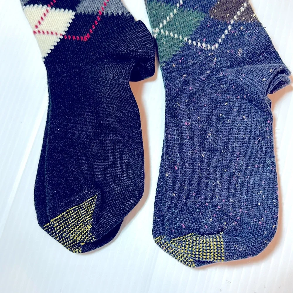 NWOT 2-PK Gold-Toe Argyle Crew Socks